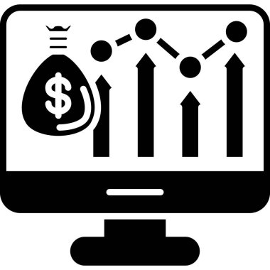 iş grafiği simgesi, vektör illüstrasyonu