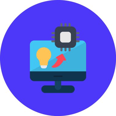 Bilgisayar. Web simgesi basit tasarım