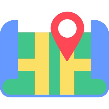 gps konum haritası vektör simgesi