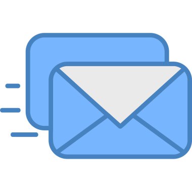 Zarf posta izole simgesi