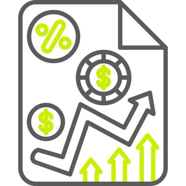 finansal grafik simgesi, vektör illüstrasyonu
