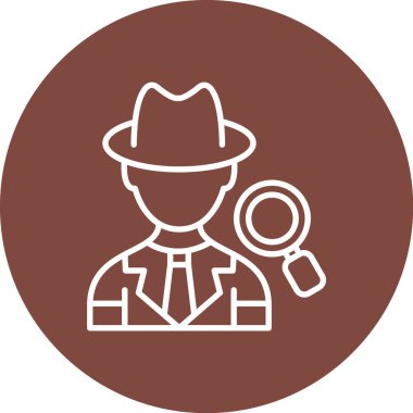 Dedektif. Web simgesi basit illüstrasyon