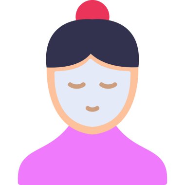 Kadın. Web simgesi basit illüstrasyon