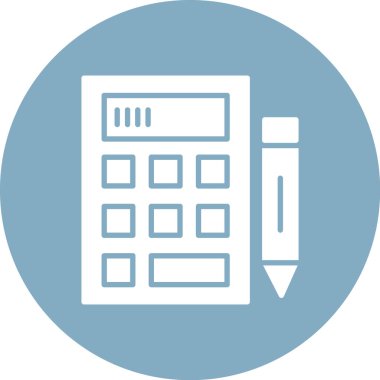 Hesap makinesi. Web simgesi basit illüstrasyon