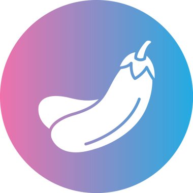 patlıcan simgesi, vektör illüstrasyonu