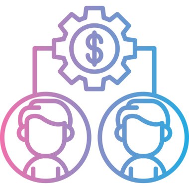 Para için. Web simgesi basit illüstrasyon