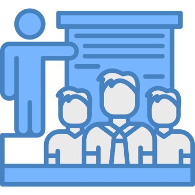 iş görüşmesi konferansı simgesi - ana hatları biçiminde