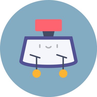 robot. Web simgesi basit illüstrasyon