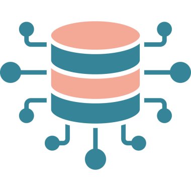 Sunucu Düz Vektör Simgesi