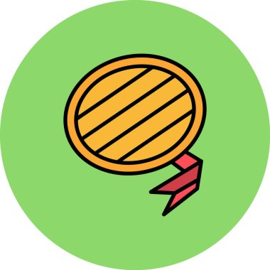 Tek bir izole elma simgesinin vektör çizimi