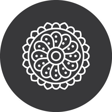 Çiçek simgesinin vektör illüstrasyonu