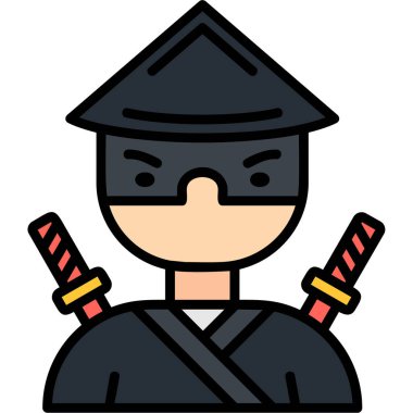 Ninja adam vektör simgesi