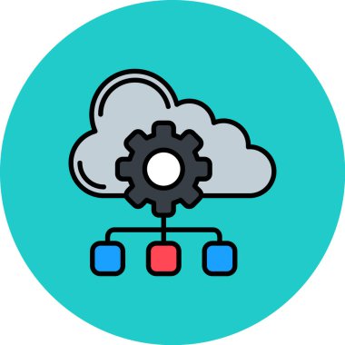 Bulut simgesinin vektör illüstrasyonu