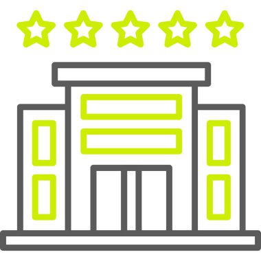 Reyting binası ikonu. Web için vektör simgeleri oluşturma taslağı