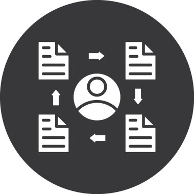 Veri yönetimi vektör simgesi