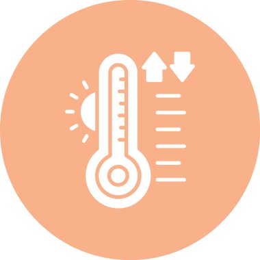 Sıcaklık. Web simgesi basit illüstrasyon