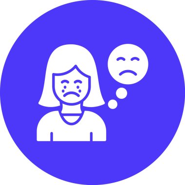 Üzücü. Web simgesi basit illüstrasyon