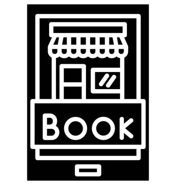 kitap simgesi, düzenlenebilir vuruşları olan siyah vektör biçimi, konsept çizimi