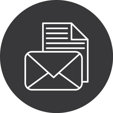 Zarf. Web simgesi basit illüstrasyon