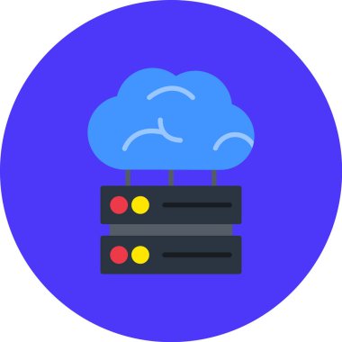 Bulut. Web simgesi basit illüstrasyon