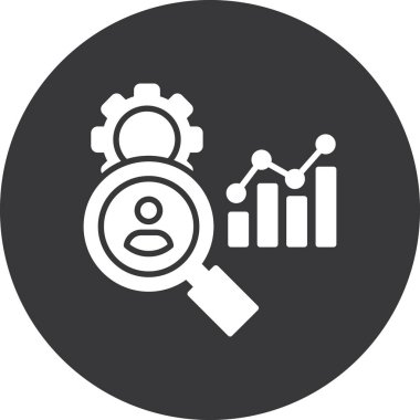 Modern b 'nin vektör çizimi analiz simgesinden yoksun