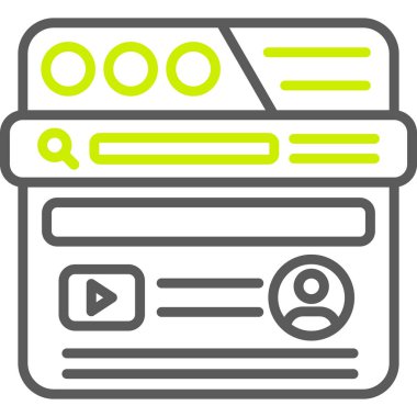 Web sayfası simgesi, vektör illüstrasyonu