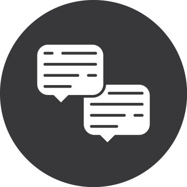 Sohbet simgesinin vektör illüstrasyonu