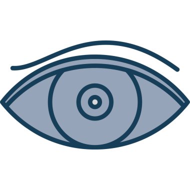 Göz. Web simgesi basit illüstrasyon