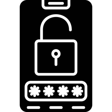 Kilit. Web simgesi basit illüstrasyon