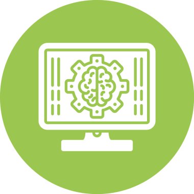 Beyin. Web simgesi basit illüstrasyon