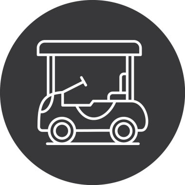 Golf Arabasının vektör çizimi