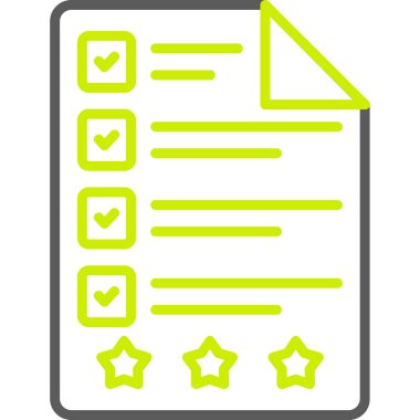 Onay listesi düz simgesi