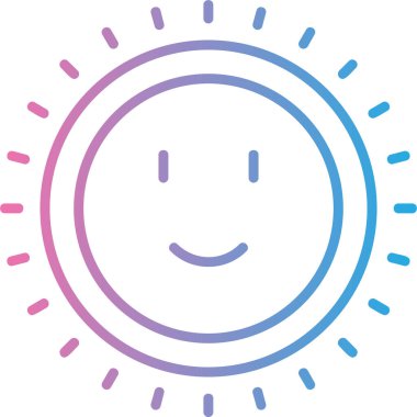 Güneş simgesinin vektör illüstrasyonu