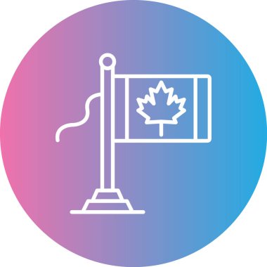 Kanada bayrak simgesi, vektör illüstrasyonu