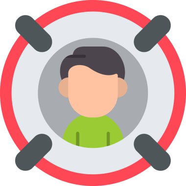 insanlar düz simge, vektör illüstrasyonu