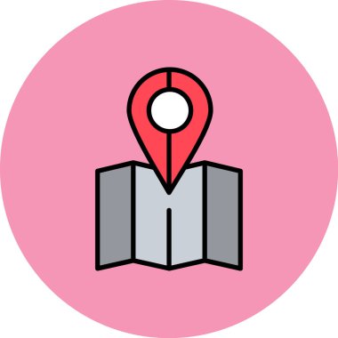 konum haritası pin simgesi - taslak biçimi