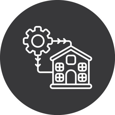 Ev modern simgesinin vektör illüstrasyonu