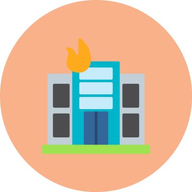 ateş vektörü düz renk simgesi