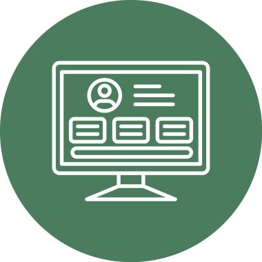 vektör lcd simgesi illüstrasyonu