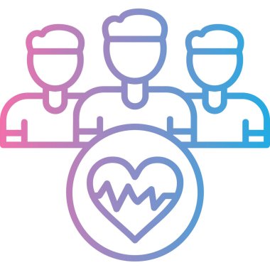 Kalp ikonu vektör illüstrasyonu