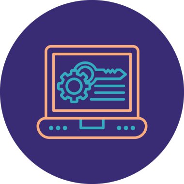 Bilgisayar. Web simgesi basit illüstrasyon