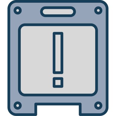 Uyarı simgesinin vektör illüstrasyonu