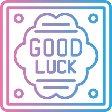 İyi şanslar, şans, şans, şans, şans, şans, şans, şans. Şans vektörü çizimi