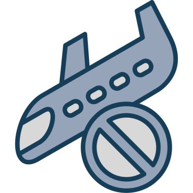 uçak uçak ikonu tam taslak biçiminde