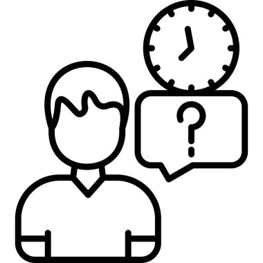 Saat vektör illüstrasyonlu iş adamı