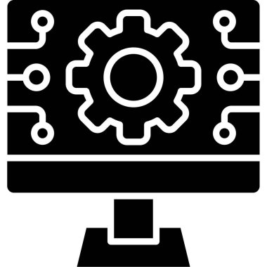 Bilgisayar. Web simgesi vektör illüstrasyonu