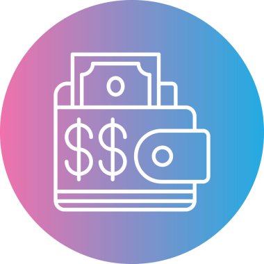 Para simgesinin vektör illüstrasyonu