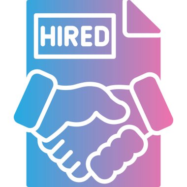 Bir el sıkışma simgesinin vektör illüstrasyonu