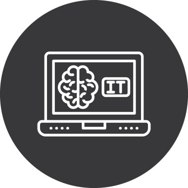 Beyin simgesi, vektör illüstrasyonu