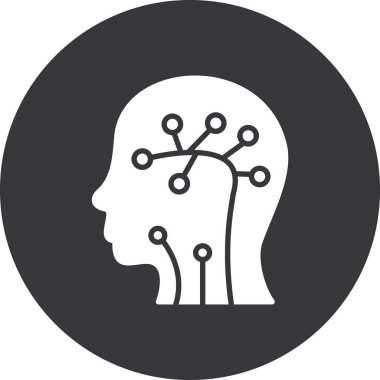 Devre kartı vektör simgesi dizaynlı beyin